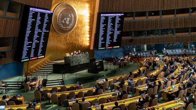 ONU condamnă anexările ilegale de teritorii ucrainene la Rusia. 143 de țări cer Moscovei să anuleze imediat și necondiționat decizia