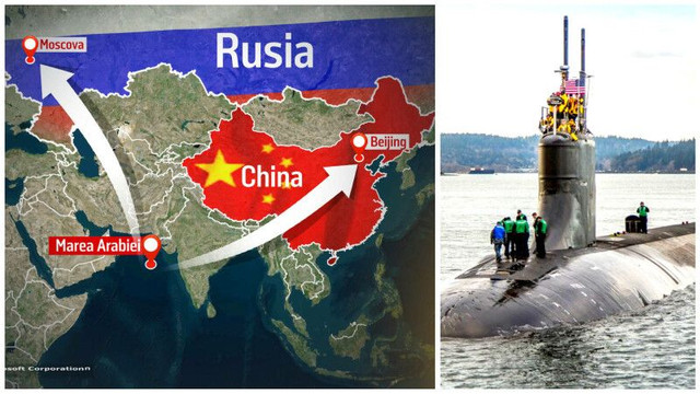 SUA dezvăluie, în premieră, că au un submarin nuclear chiar între Moscova și Beijing
