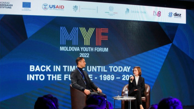  Maia Sandu a participat la Moldova Youth Forum 2022
