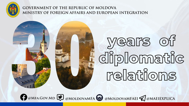 Republica Moldova și Republica Estonia marchează 30 de ani de la stabilirea relațiilor diplomatice