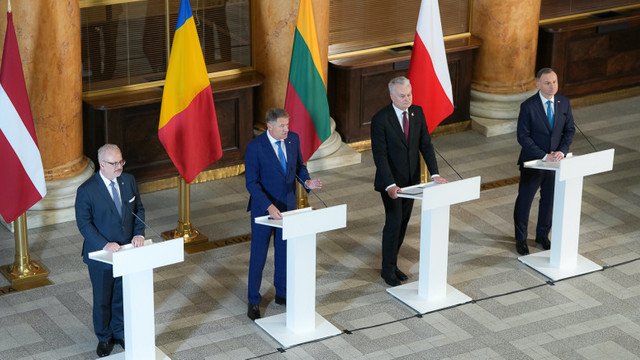 Președinții din România, Lituania, Letonia și Polonia, au semnat o declarație comună în susținerea Rep. Moldova și Ucrainei