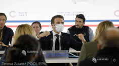 Val de COVID-19 în Franța. Președintele Macron poartă din nou masca sanitară, în numele responsabilității