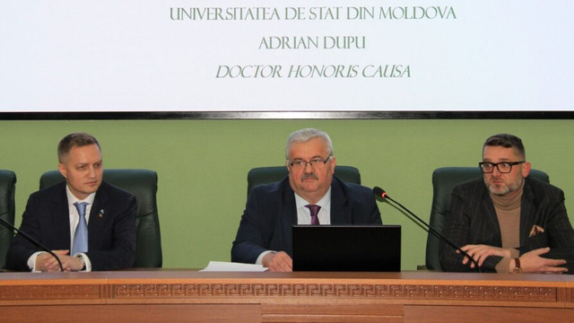 Secretarul de Stat al DRRM, Adrian Dupu, Doctor Honoris Causa al Universității de Stat din Moldova