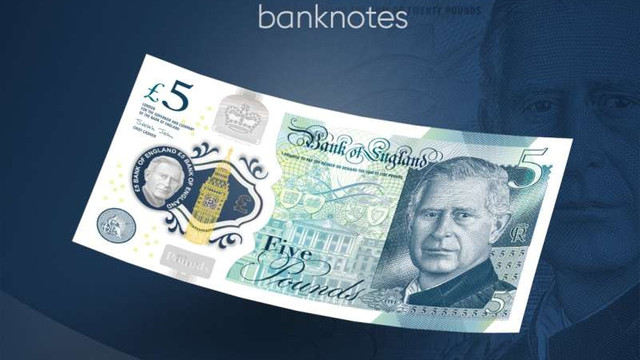 Primele bancnote cu chipul regelui Charles al III-lea, dezvăluite de Banca Angliei