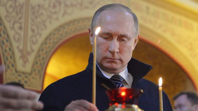 VIDEO | Putin a participat singur la slujba de Crăciun