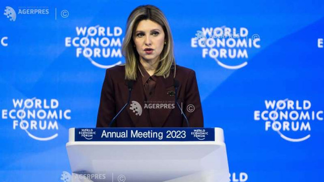 Prima Doamnă a Ucrainei, Olena Zelenska, s-a adresat participanților la Forumul de la Davos și i-a îndemnat la solidaritate