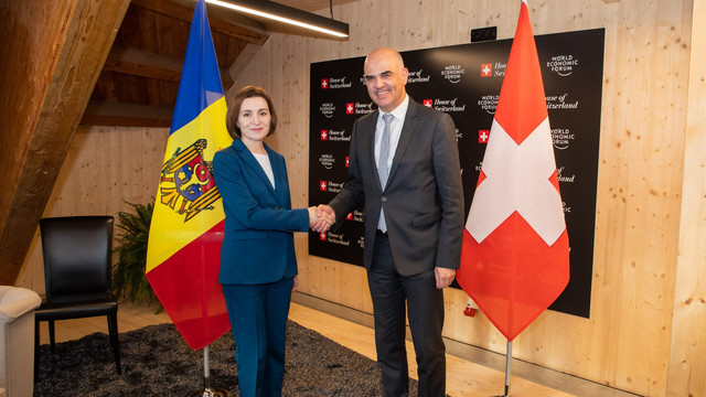 Maia Sandu, întrevedere cu noul președinte al Confederației Elvețiene, Alain Berset