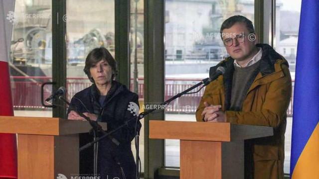 Ucraina: Miniștrii francez și ucrainean de externe s-au întâlnit într-un adăpost din Odesa