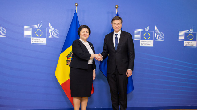 Natalia Gavrilița a avut o întrevedere cu vicepreședintele Comisiei Europene, Valdis Dombrovskis