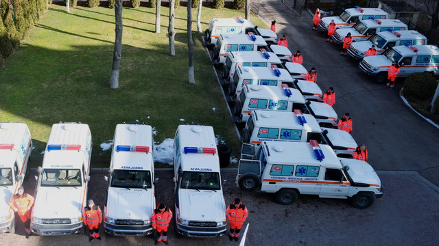 FOTO | 20 de ambulanțe au fost donate echipelor de asistență medicală urgentă din R. Moldova