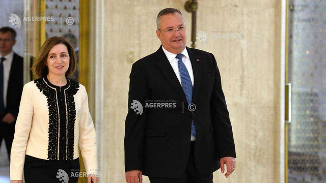 Președintele Maia Sandu a fost primită, la Palatul Victoria, de premierul Nicolae Ciucă