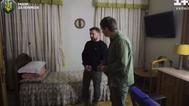 VIDEO | Cum arată camera în care locuiește Zelenski de la începutul războiului