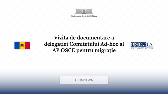 O delegație a Comitetului  OSCE pentru migrație va efectua o vizită la Chișinău