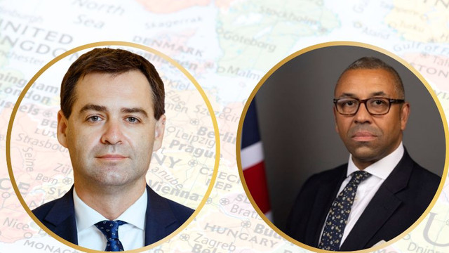 Ministrul afacerilor externe al Regatului Unit al Marii Britanii și Irlandei de Nord, James Cleverly, vine la Chișinău