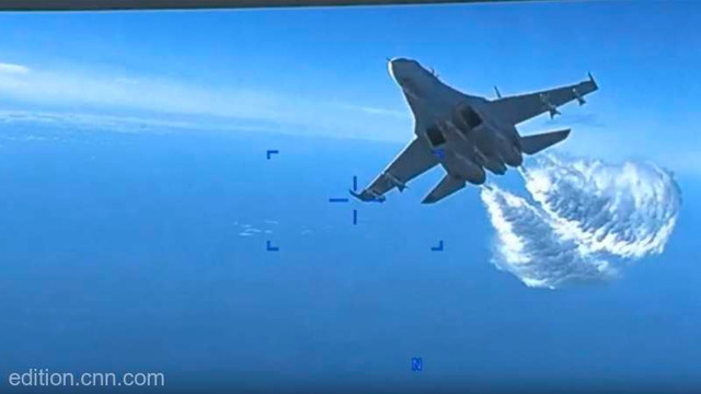VIDEO | Dronă americană prăbușită în Marea Neagră: Pentagonul dă publicității înregistrarea video a incidentului