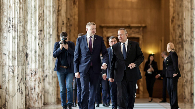 Premierul Nicolae Ciucă, discuții despre consolidarea rezilienței Republicii Moldova cu președintele Parlamentului din Letonia