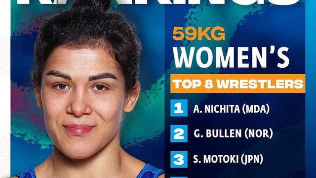 Anastasia Nichita, pe primul loc în top Ranking UWW 2023 