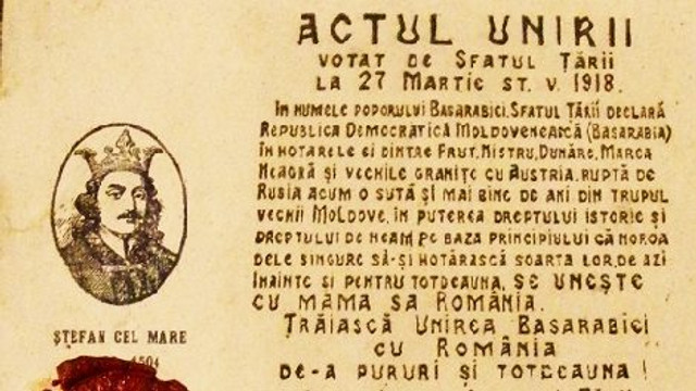 27 martie 2023, 105 ani de la Unirea Basarabiei cu România
