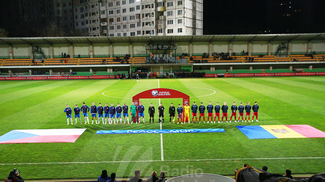 FOTO | Naționala de fotbal a  R. Moldova a remizat cu reprezentativa similară a Cehiei