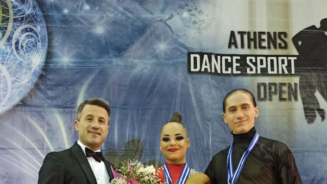 Andrei Bidiuc și Taisia Popovici au obținut locul I la concursul internațional de dansuri sportive „15th Athens Dance Sport Open”