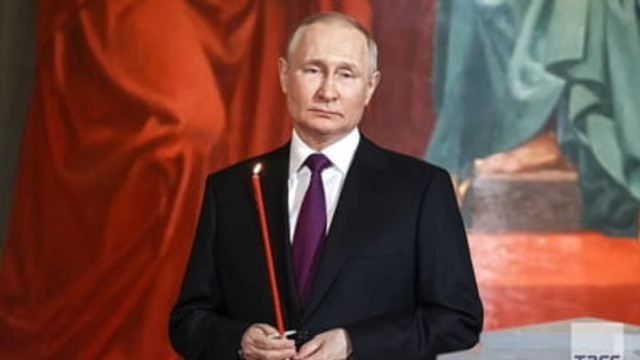 FOTO | Cicatricea ciudată observată pe gâtul lui Putin la slujba de Paște. ”Se pare că am înțeles de unde a venit simbolul Z” 