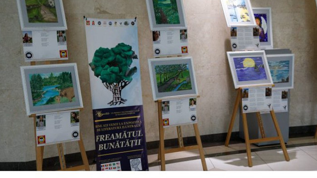 Expoziție de literatură ilustrată la Parlament, cu creații ale copiilor din R. Moldova și România
