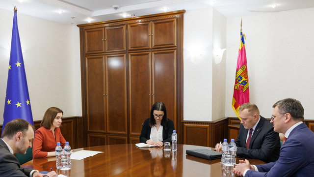VIDEO | Maia Sandu a avut o întrevedere cu Ministrul Afacerilor Externe al Ucrainei, Dmytro Kuleba