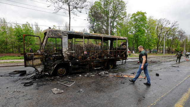 Ucraina: Șapte morți într-un atac ucrainean asupra unui microbuz, anunță liderul regiunii pro-ruse Donețk