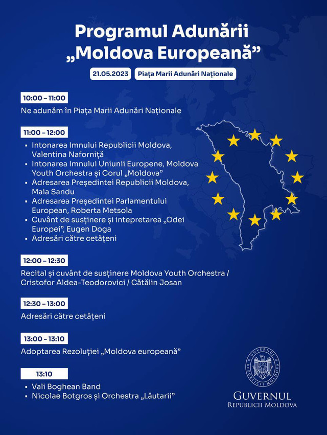 Președinta Parlamentului European Roberta Metsola va participa la Adunarea Moldova Europeană de la Chișinău. Programul evenimentului