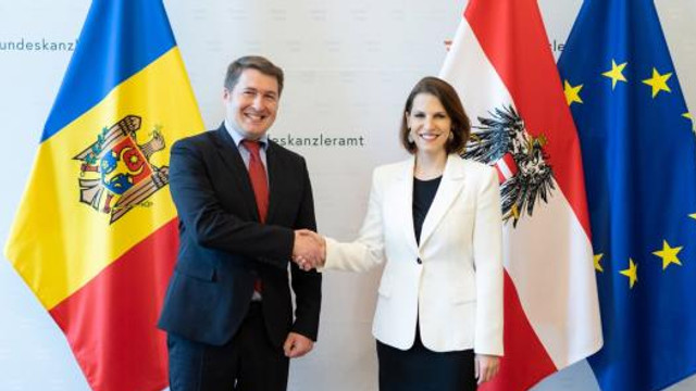 Întrevederea secretarului de stat Vladimir Cuc cu ministru federal pentru UE și Constituție, Karoline Edstadler
