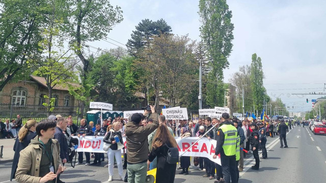 UPDATE / Protestul din Chișinău organizat de susținătorii Partidului „ȘOR”. Circulația rutieră pe bd. Ștefan cel Mare și Sfânt din capitală a fost reluată în totalitate