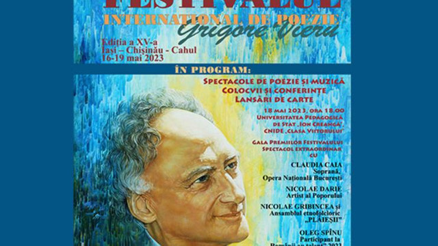 ICR Chișinău susține Festivalul Internațional de Poezie „Grigore Vieru”, care va avea loc la Chișinău, Cahul și Iași