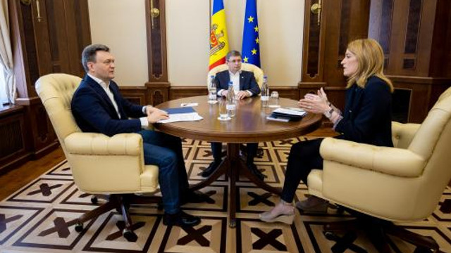 Roberta Metsola a reconfirmat solidaritatea statelor UE față parcursul european ireversibil al Republicii Moldova