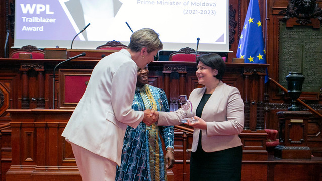 Natalia Gavrilița, ex-premierul Republicii Moldova, premiată la Bruxelles