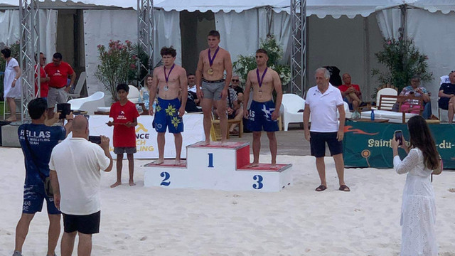Două medalii de aur pentru R. Moldova, la Campionatul european de lupte pe plajă pentru tineret