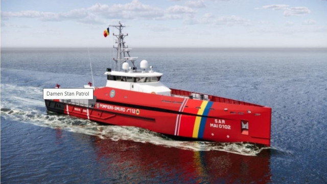 România are de astăzi prima navă de căutare-salvare pe mare. Nava, construită la Galați, a costat 20 de milioane de euro