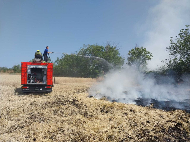 FOTO / Mai multe hectare de culturi agricole și vegetație uscată au fost cuprinse de flăcări. Recomandările IGSU 