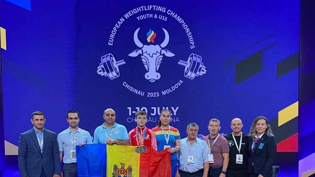 Primele victorii ale tinerilor sportivi ai R. Moldova - 9 medalii - 4 de aur, 3 de argint și 2 de bronz la Campionatul European de Haltere cu vârsta U15, de la Chișinău