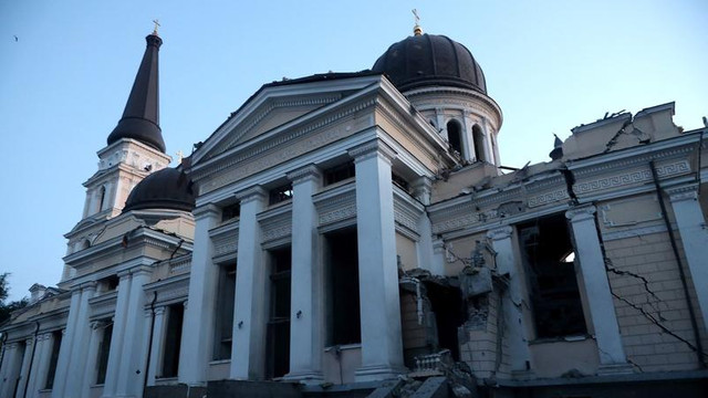 Nou val de atacuri asupra Odessei. Cea mai mare biserică ortodoxă din oraș, bombardată de ruși