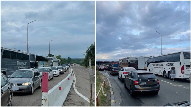 Trafic intensiv la punctul de trecere Leușeni-Albița. Poliția a deschis piste suplimentare și a mărit numărul de angajați la liniile de control 