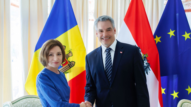 Președinta Maia Sandu și cancelarul federal al Austriei, Karl Nehammer, întrevedere la Salzburg