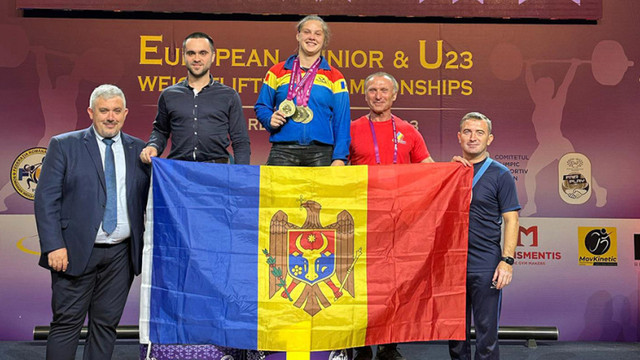 Halterofila Alexandrina Ciubotaru a cucerit trei medalii de aur la Europenele U20