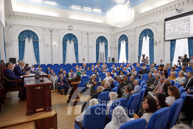 FOTO | Ședință festivă comună a Academiei Române și Academiei de Științe a Moldovei. Ion Tighineanu: „Întâlnirea de astăzi 31 august 2023 este profund simbolică și emblematică”