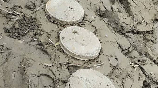 Trei mine antitanc au fost descoperite pe malul Prutului