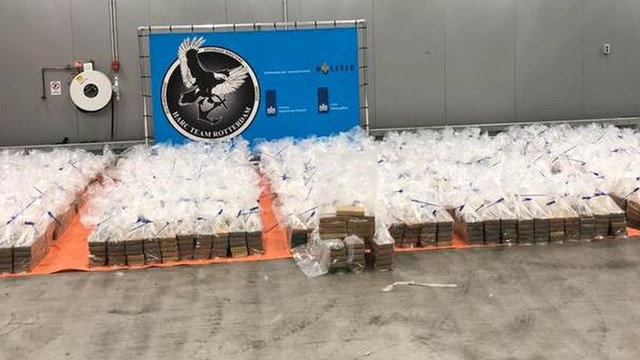 Țările de Jos: Captură record de opt tone de cocaină în portul din Rotterdam