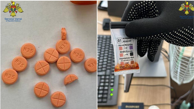 Zeci de pastile de amfetamină, descoperite de vameșii de la Palanca în bagajul unui cetățean străin