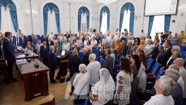 FOTO | Ședință festivă comună a Academiei Române și Academiei de Științe a Moldovei. Ion Tighineanu: „Întâlnirea de astăzi 31 august 2023 este profund simbolică și emblematică”
