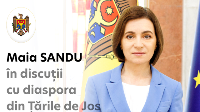 Maia Sandu merge în vizită oficială în Țările de Jos. Președinta se va întâlni și cu diaspora stabilită în regiune