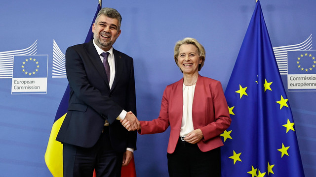 Ursula von der Leyen mulțumește României pentru solidaritatea cu Republica Moldova și Ucraina și reafirmă sprijinul ferm pentru aderarea la Schengen