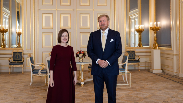 Președinta Maia Sandu a discutat cu Regele Willem-Alexander al Țărilor de Jos
